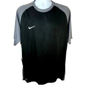 Nike Jersey  Black Gray Shirt Mens XL Black Gray Dri-Fit